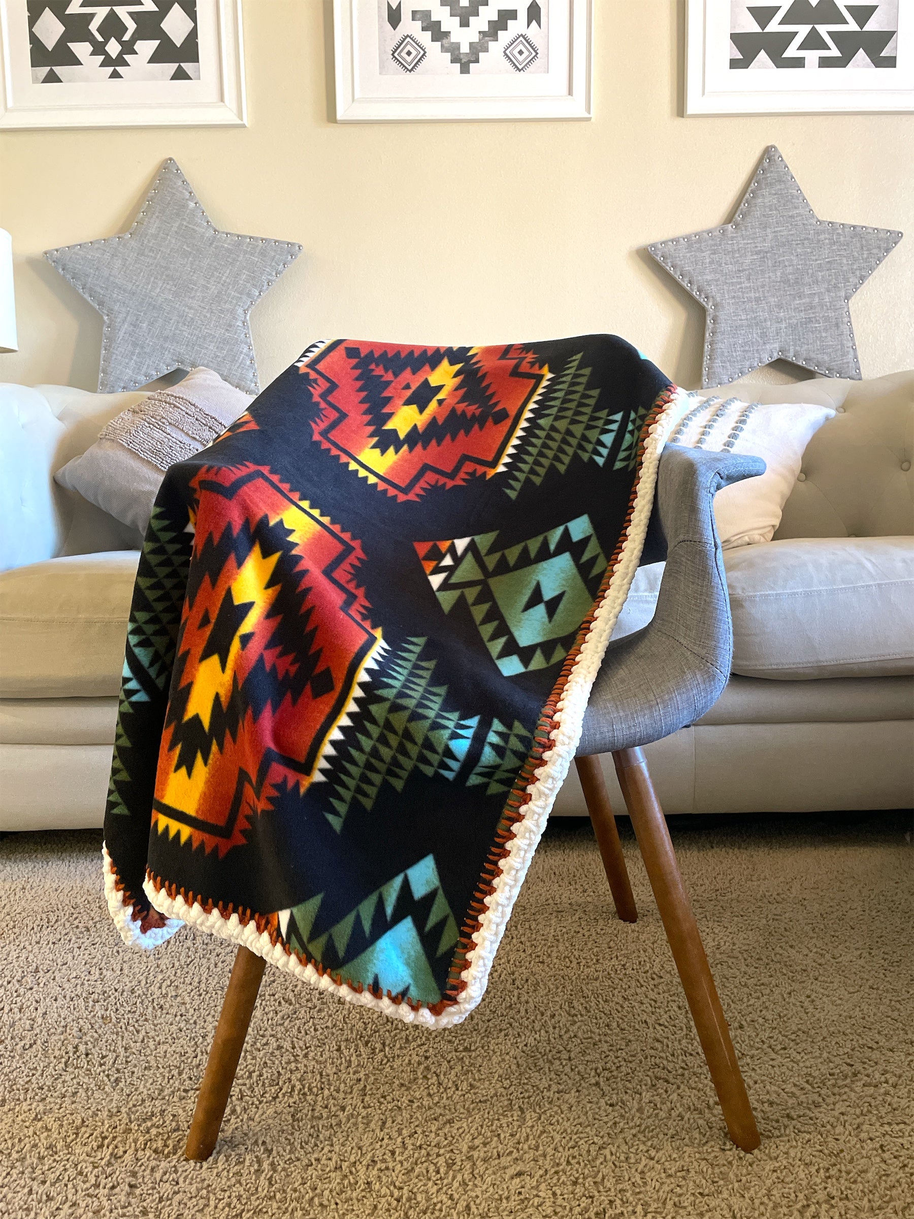 Crochet Blanket Pattern Native American Fleece Blankets