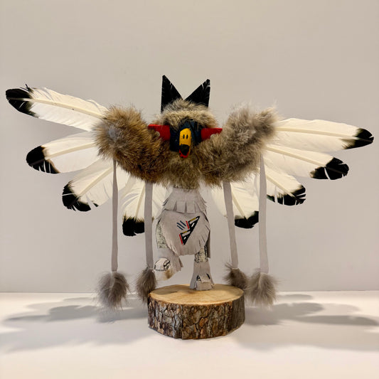 Native American Navajo Eagle Kachina Doll / White B