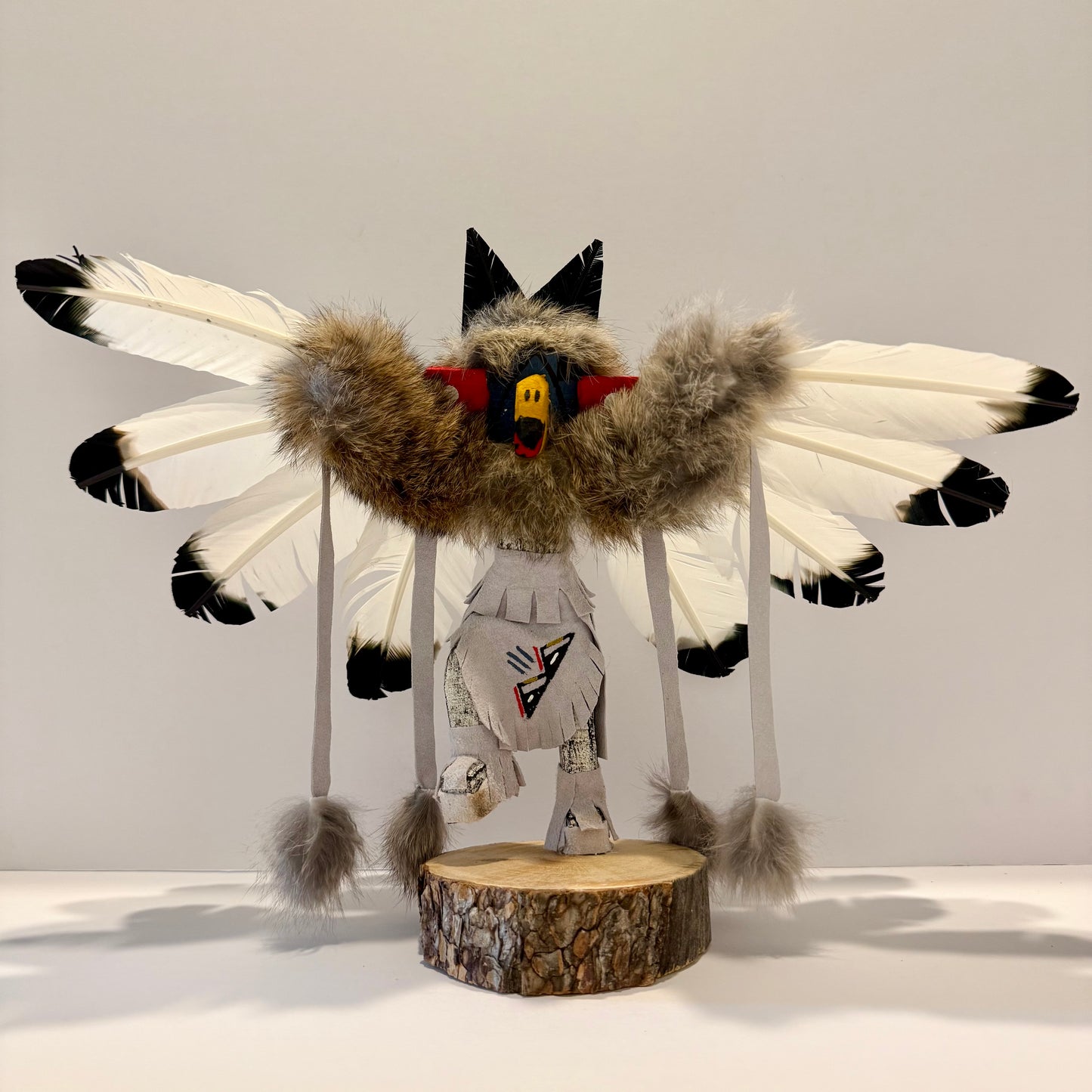 Native American Navajo Eagle Kachina Doll / White B