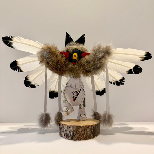 Native American Navajo Eagle Kachina Doll / White B