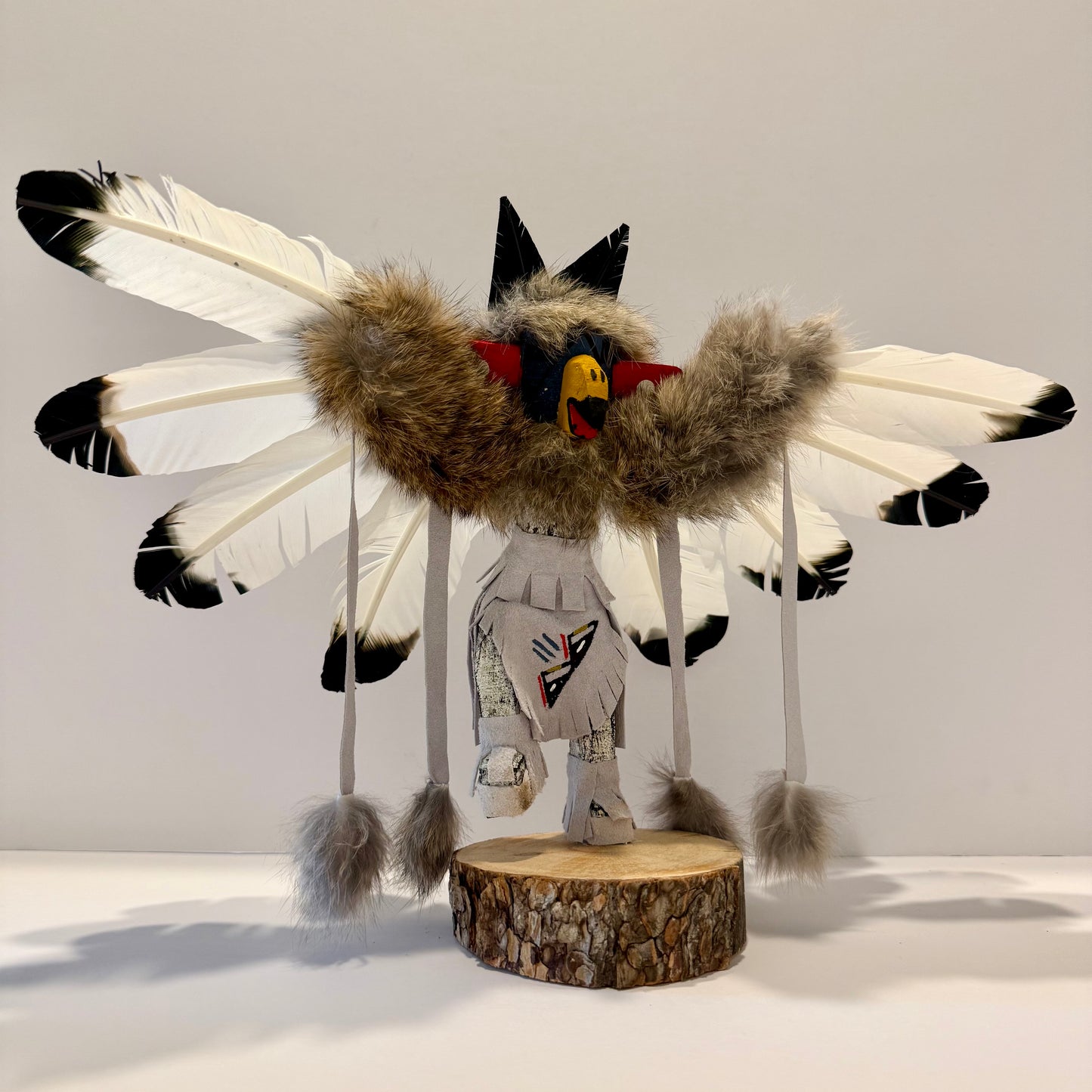 Native American Navajo Eagle Kachina Doll / White B