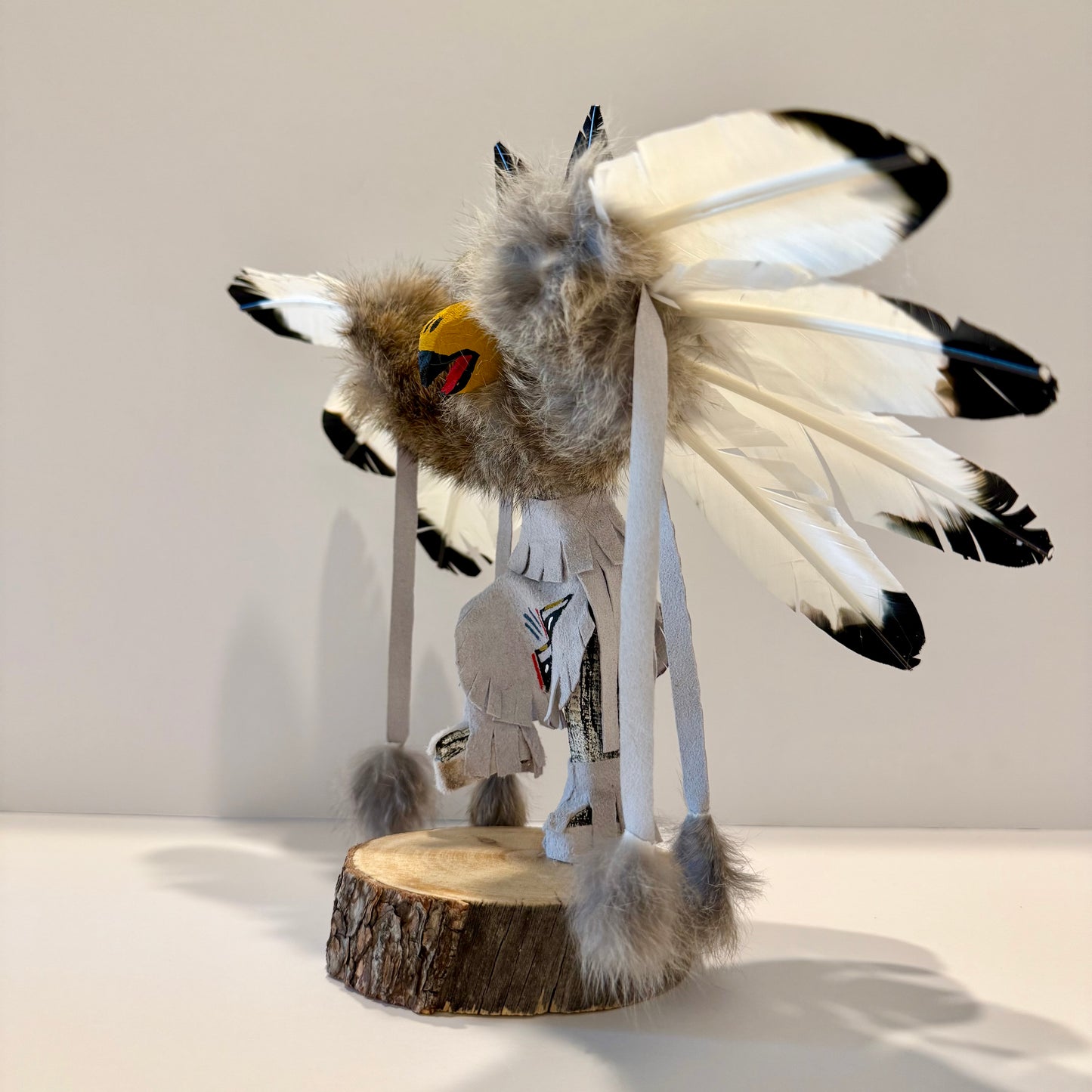 Native American Navajo Eagle Kachina Doll / White B