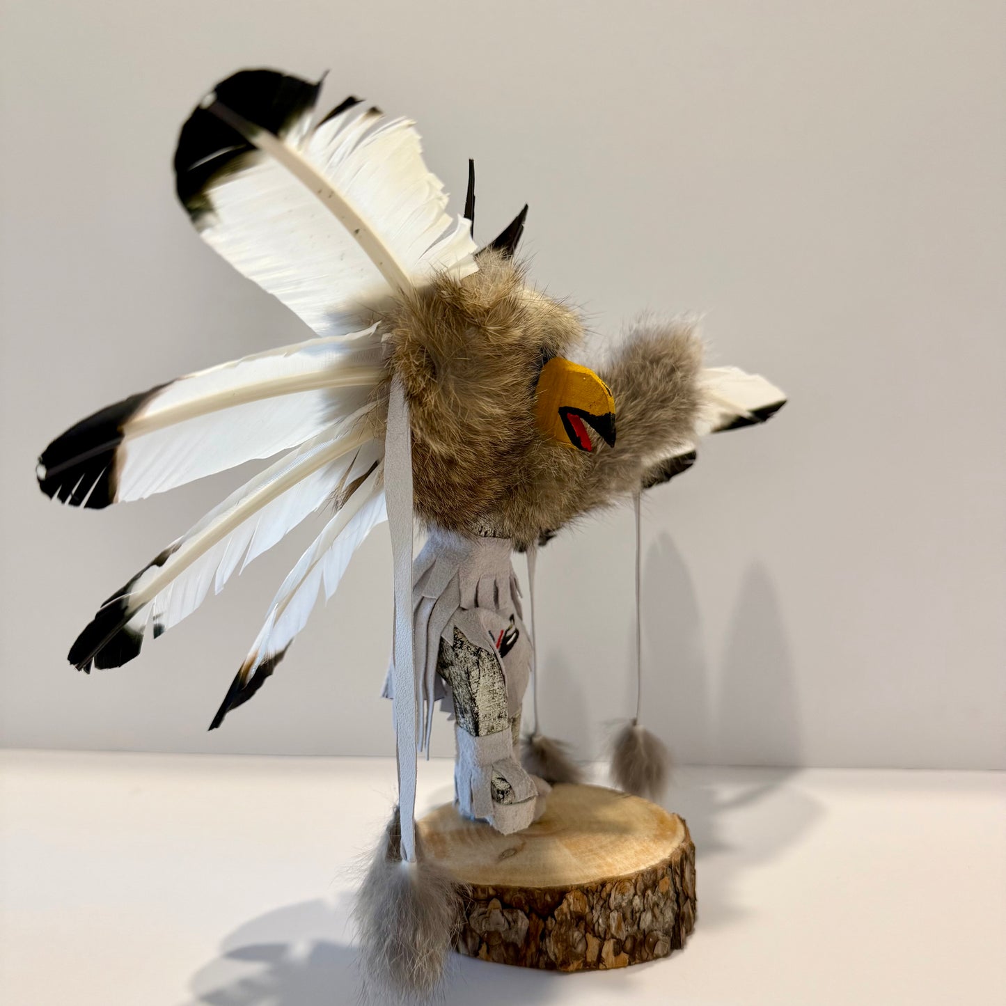 Native American Navajo Eagle Kachina Doll / White B
