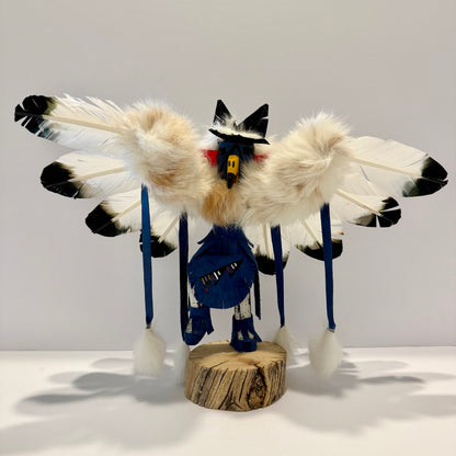 Native American Navajo Eagle Kachina Doll / Blue A