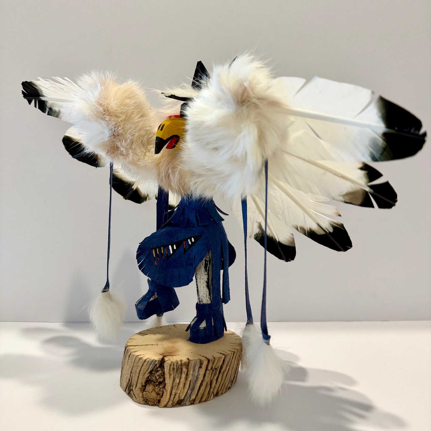 Native American Navajo Eagle Kachina Doll / Blue A