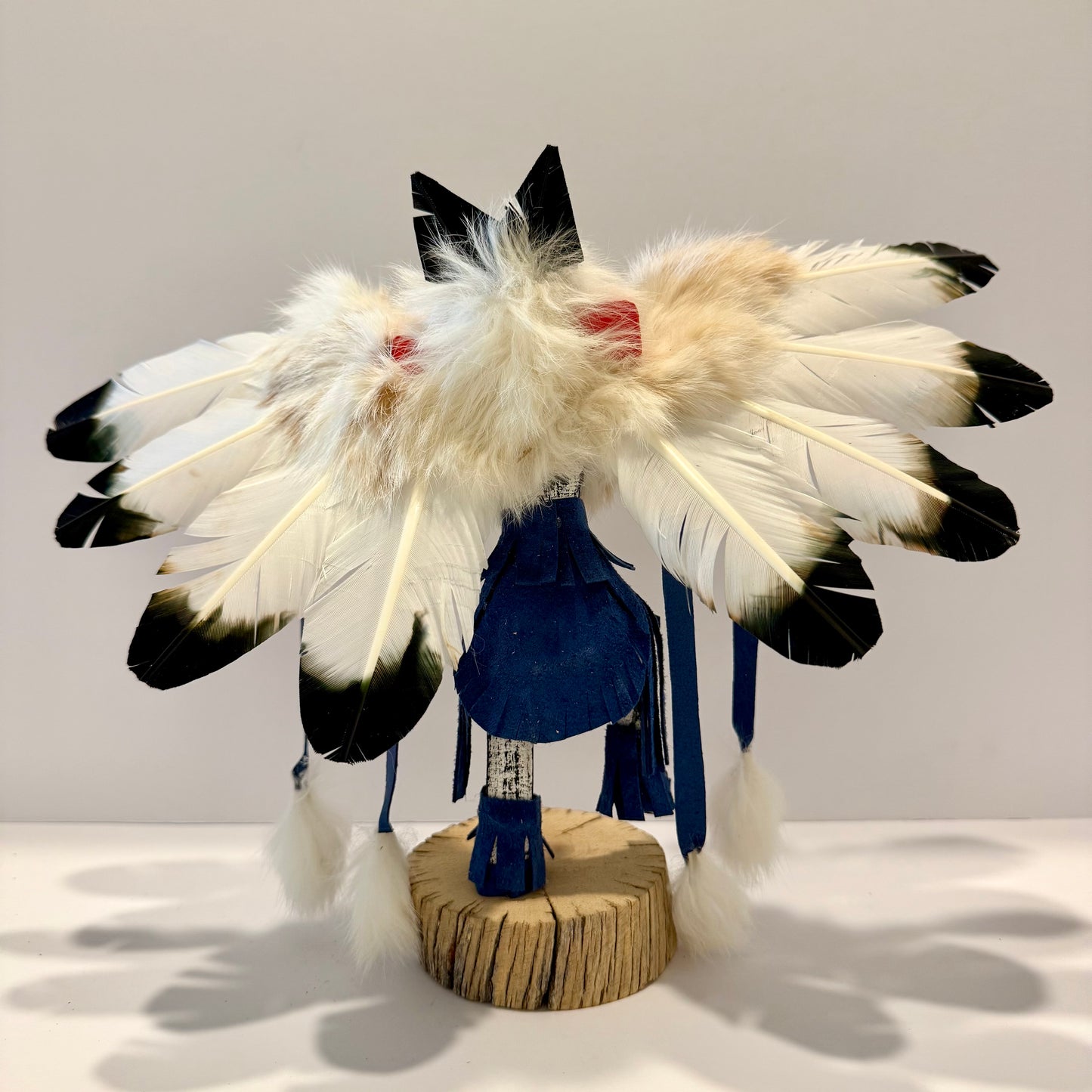 Native American Navajo Eagle Kachina Doll / Blue A