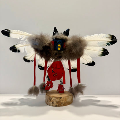 Native American Navajo Eagle Kachina Doll / Red