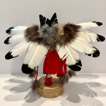 Native American Navajo Eagle Kachina Doll / Red