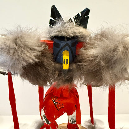Native American Navajo Eagle Kachina Doll / Red