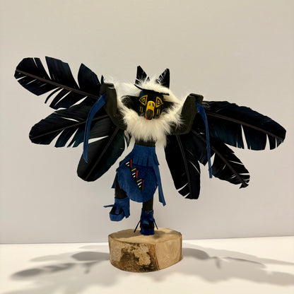 Native American Navajo Raven Kachina Doll / Navy