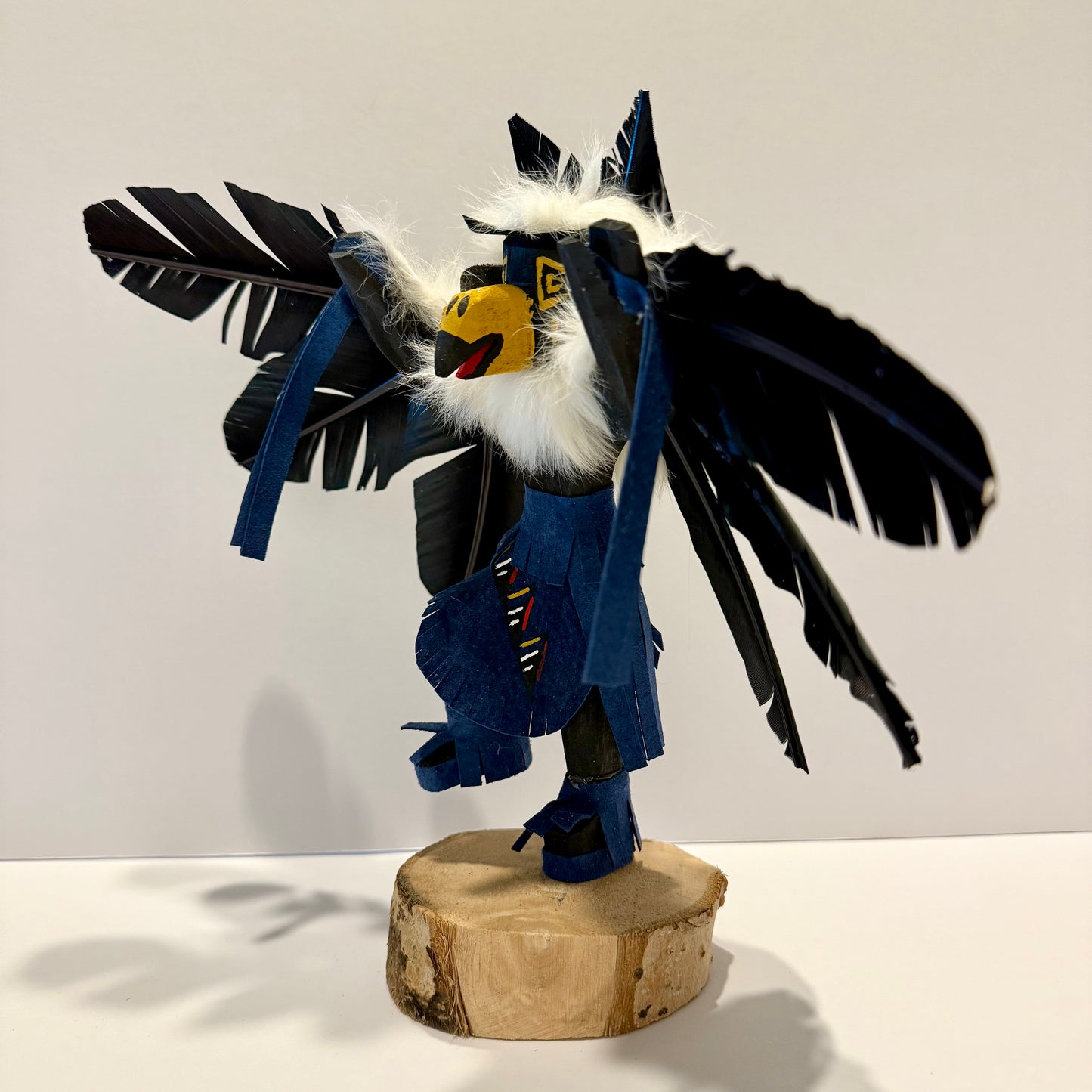 Native American Navajo Raven Kachina Doll / Navy