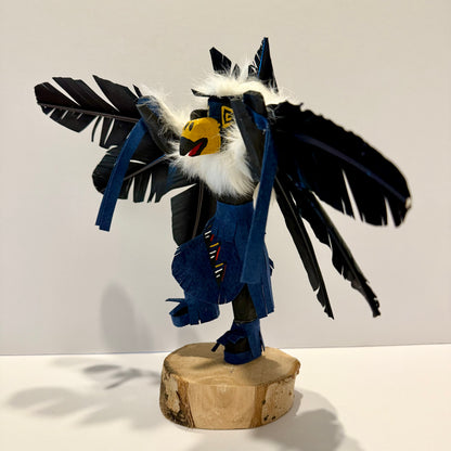 Native American Navajo Raven Kachina Doll / Navy