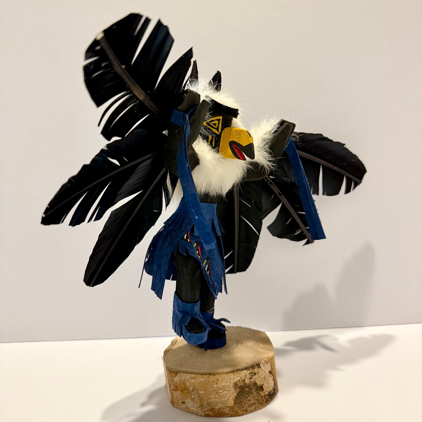Native American Navajo Raven Kachina Doll / Navy