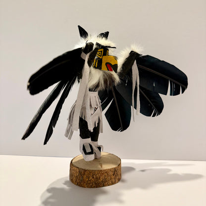 Native American Navajo Raven Kachina Doll / White