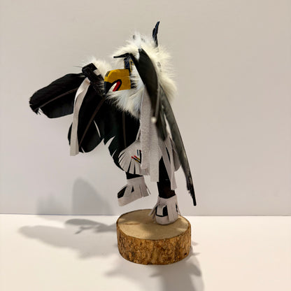 Native American Navajo Raven Kachina Doll / White