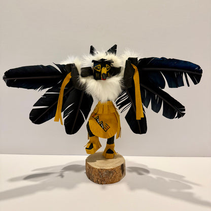 Native American Navajo Raven Kachina Doll / Gold