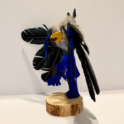 ネイティブアメリカンナバホ族 レイヴンカチーナドール / ブルー