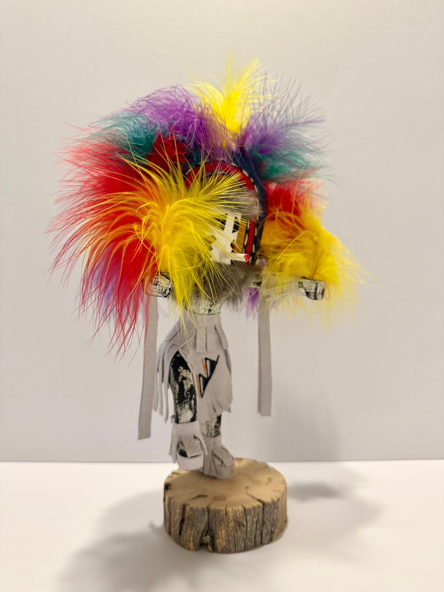 ネイティブ アメリカンナバホ族 レインボーカチーナドール/ホワイト A