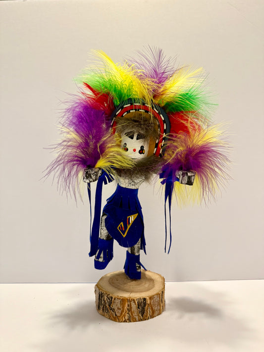 Native American Navajo Rainbow Kachina Doll / Blue