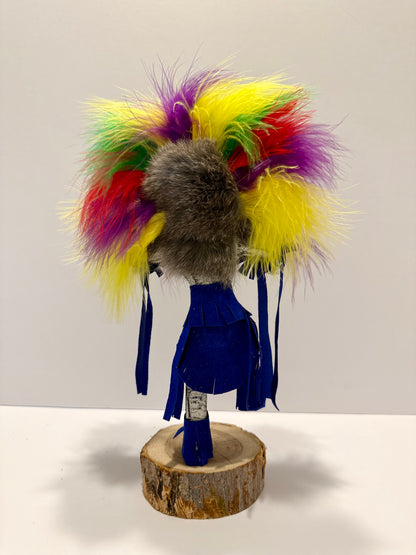 ネイティブ アメリカンナバホ族 レインボーカチーナドール/ブルー