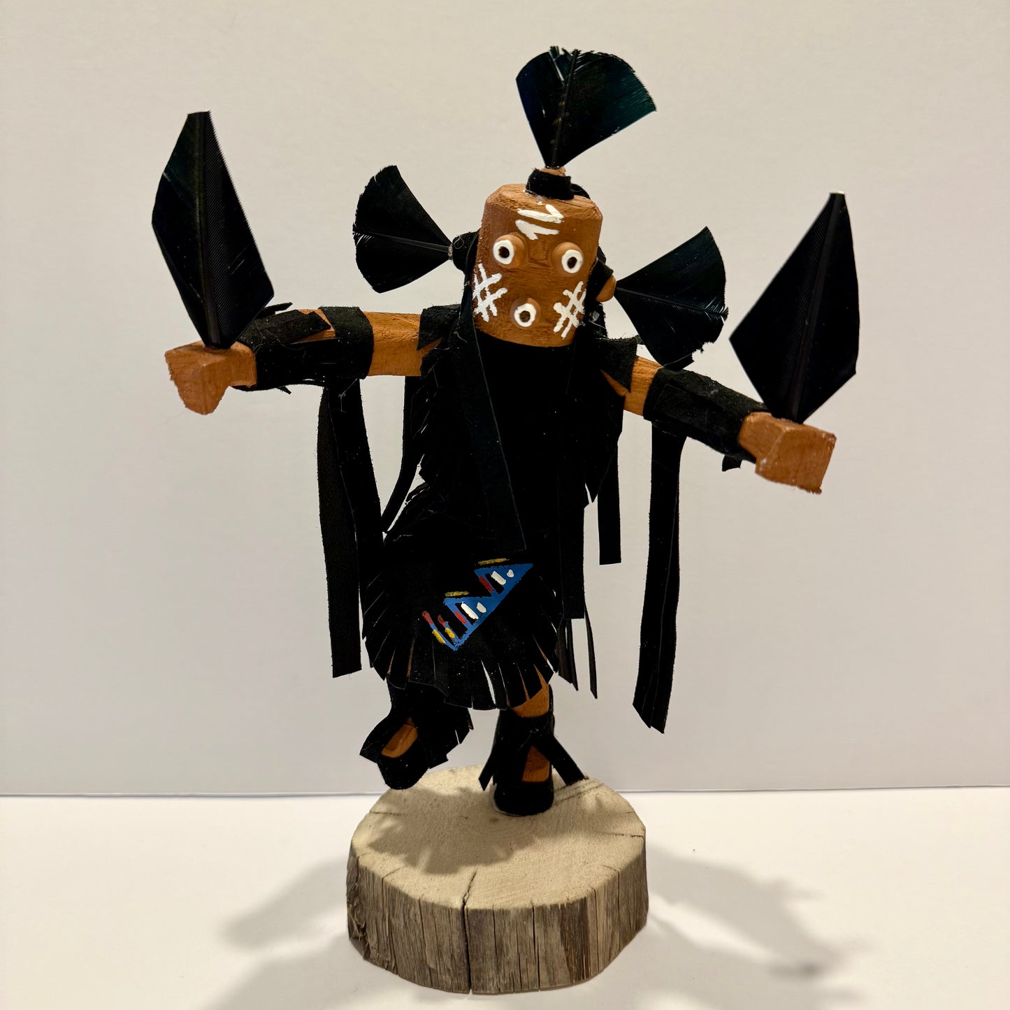 ネイティブアメリカンナバホ族 マッドヘッドカチーナドール /ブラック