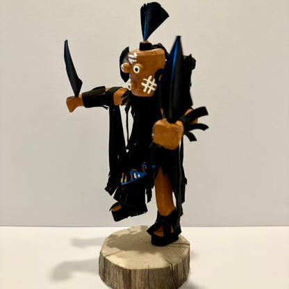 ネイティブアメリカンナバホ族 マッドヘッドカチーナドール /ブラック