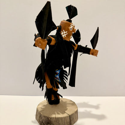 ネイティブアメリカンナバホ族 マッドヘッドカチーナドール /ブラック