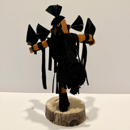 ネイティブアメリカンナバホ族 マッドヘッドカチーナドール /ブラック