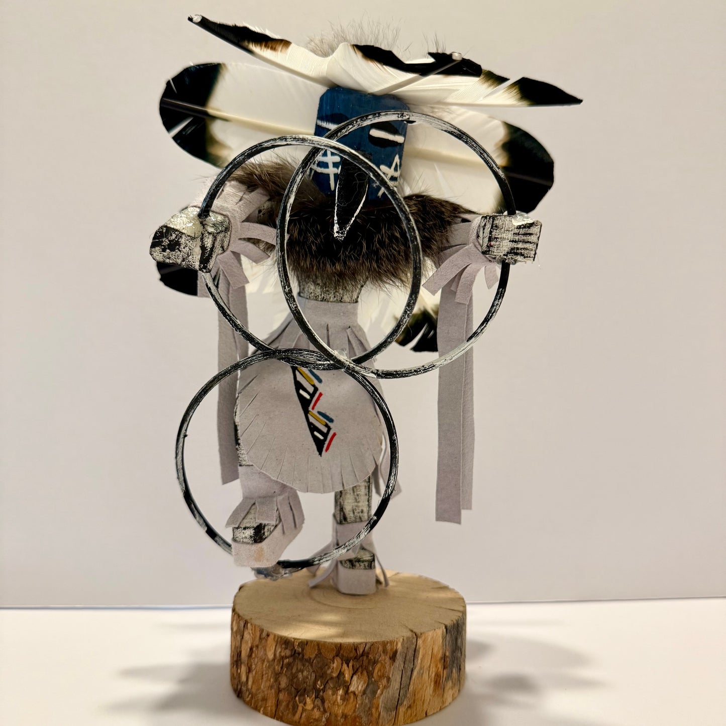 ネイティブアメリカンナバホ族 フープダンサーカチーナドール/ ホワイト