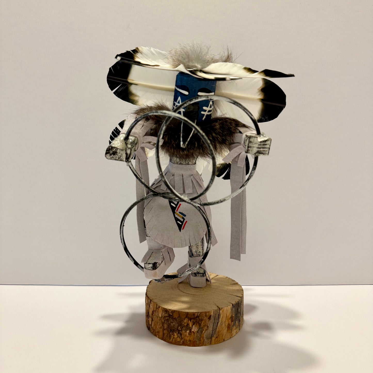 ネイティブアメリカンナバホ族 フープダンサーカチーナドール/ ホワイト