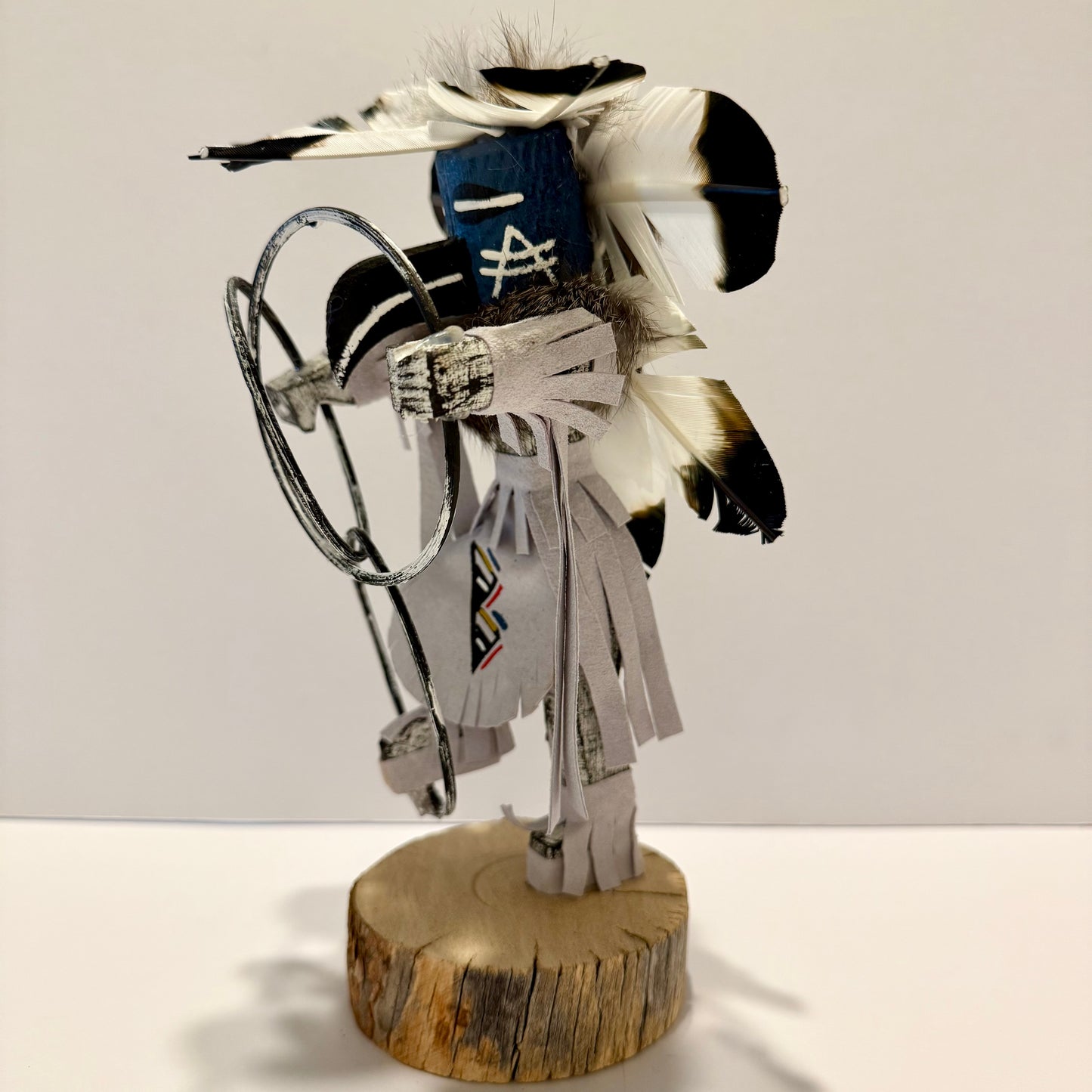 ネイティブアメリカンナバホ族 フープダンサーカチーナドール/ ホワイト