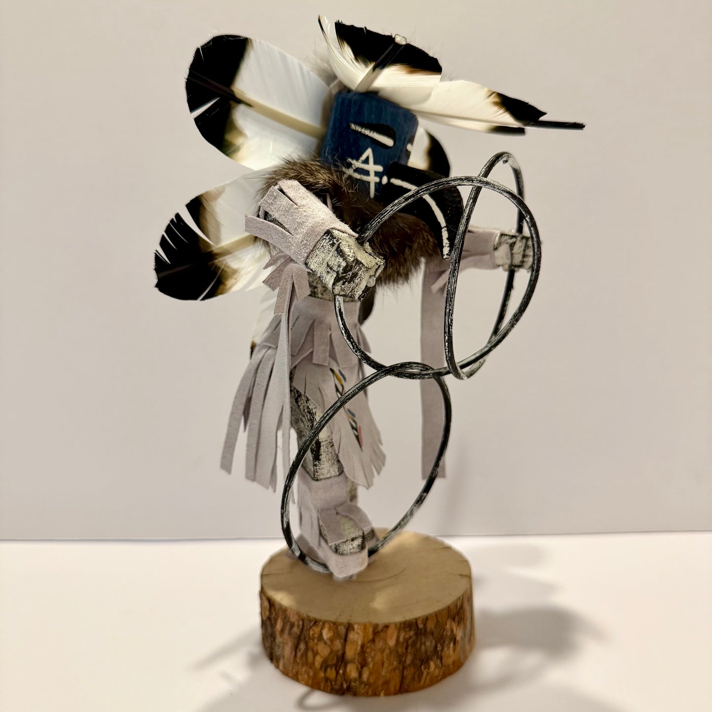 ネイティブアメリカンナバホ族 フープダンサーカチーナドール/ ホワイト