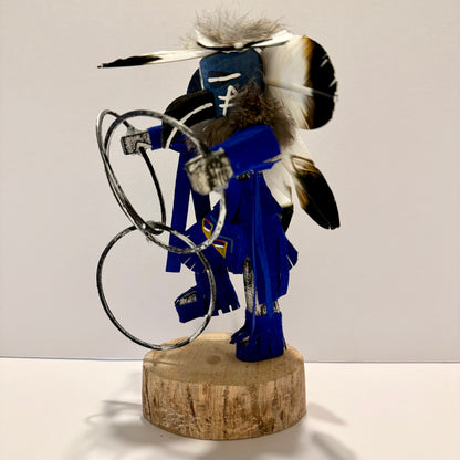 ネイティブアメリカンナバホ族 フープダンサーカチーナドール/ ブルー