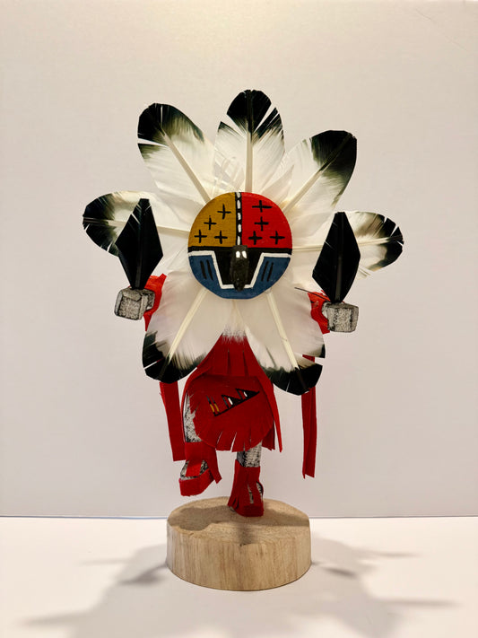 Native American Navajo Chief Kachina Doll / Red