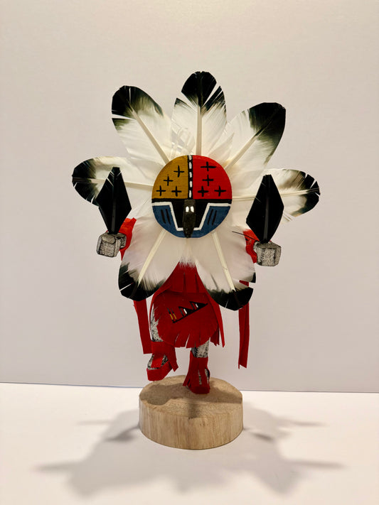 Native American Navajo Chief Kachina Doll / Red