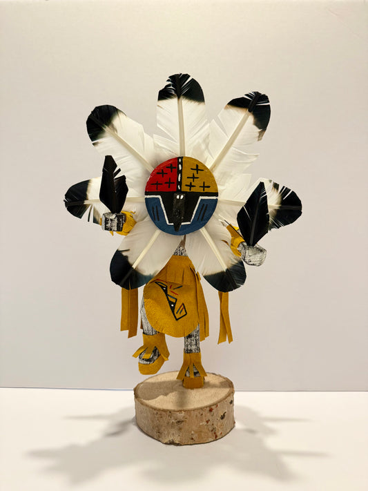 Native American Navajo Chief Kachina Doll / Gold