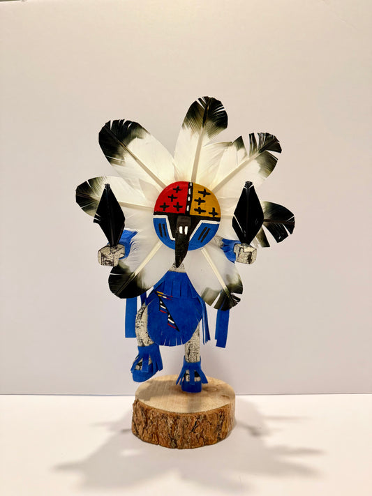 Native American Navajo Chief Kachina Doll / Blue