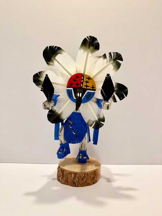 Native American Navajo Chief Kachina Doll / Blue