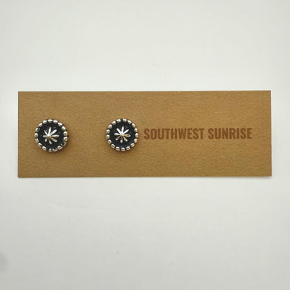 Concho Stud Earrings 3/8"