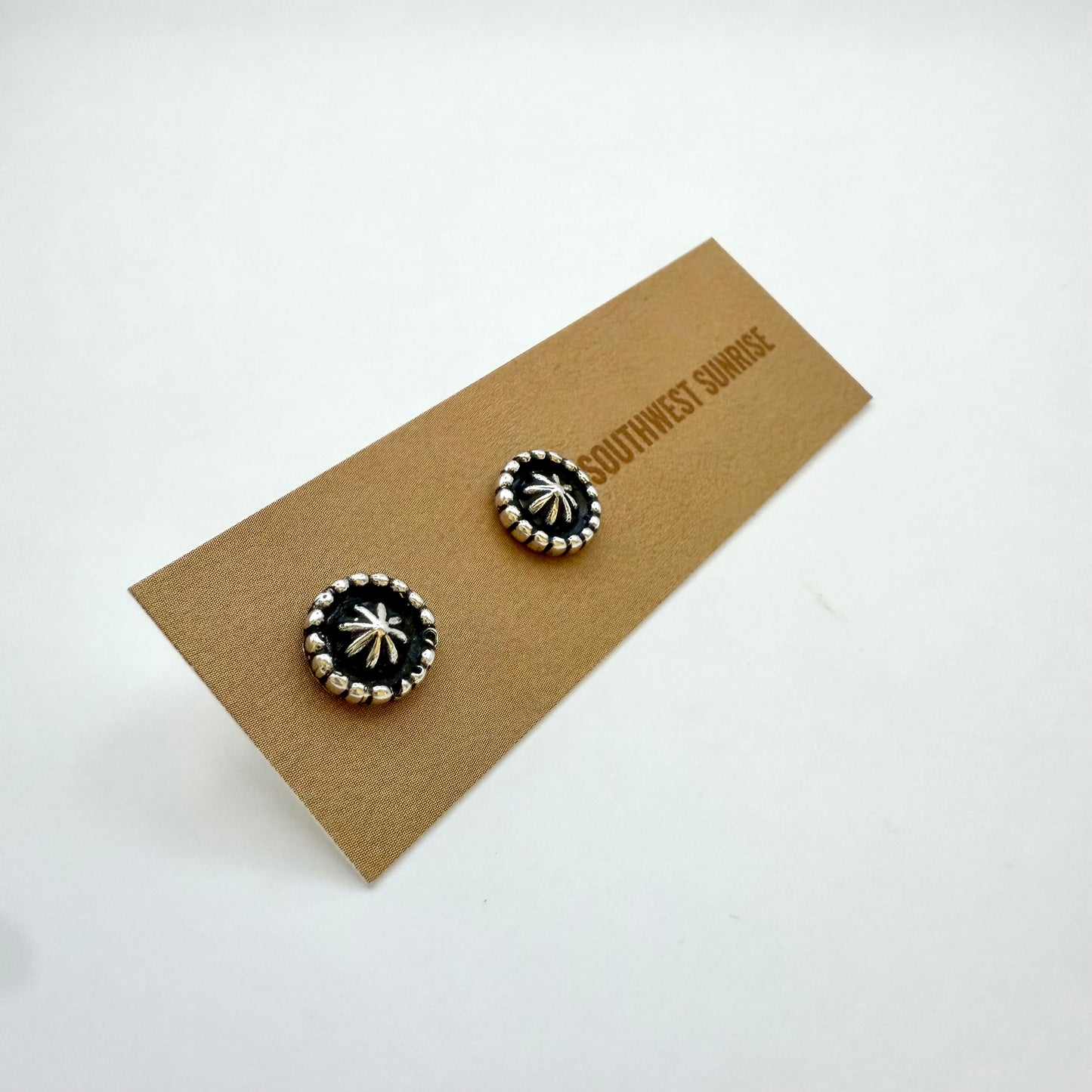 Concho Stud Earrings 3/8"