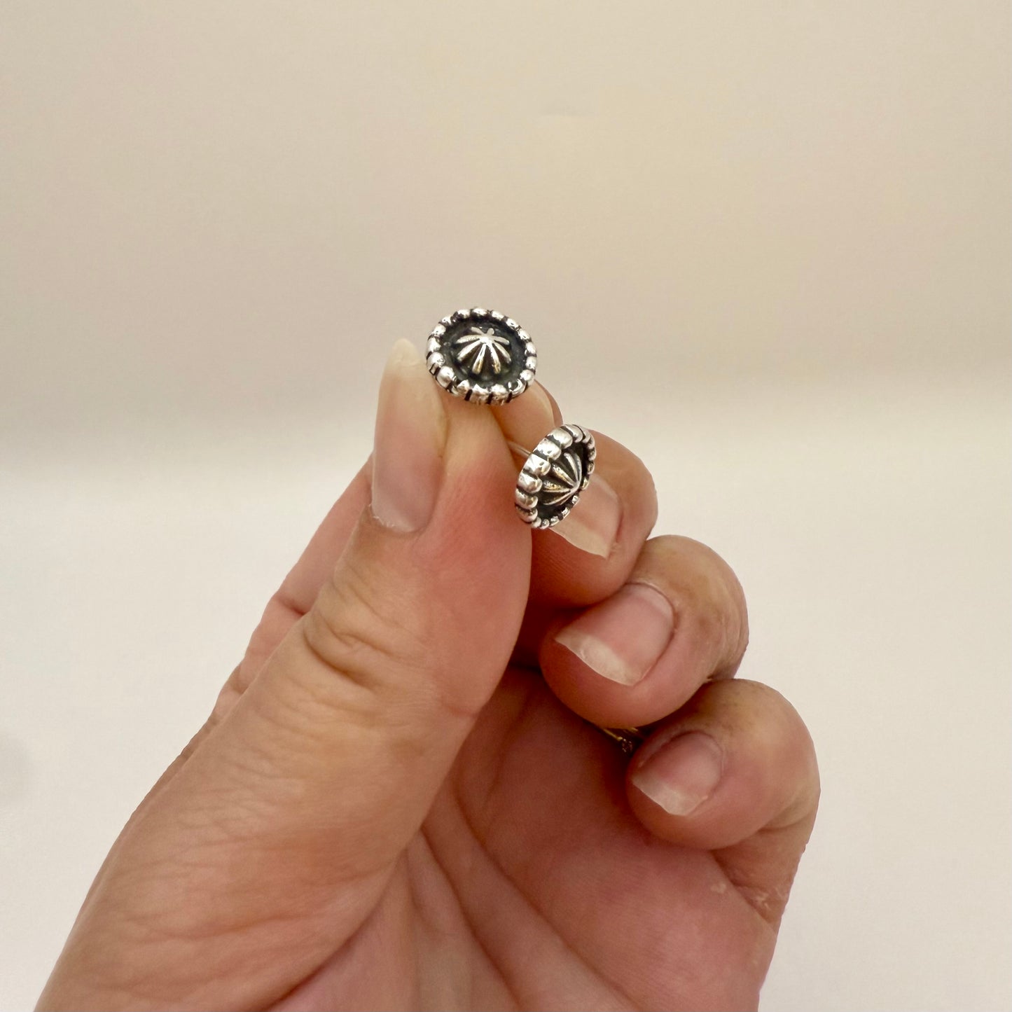 Concho Stud Earrings 3/8"