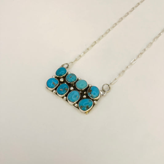 Kingman Turquoise Bar Necklace B