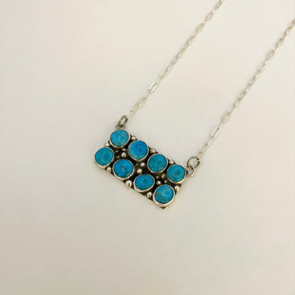 Kingman Turquoise Bar Necklace C