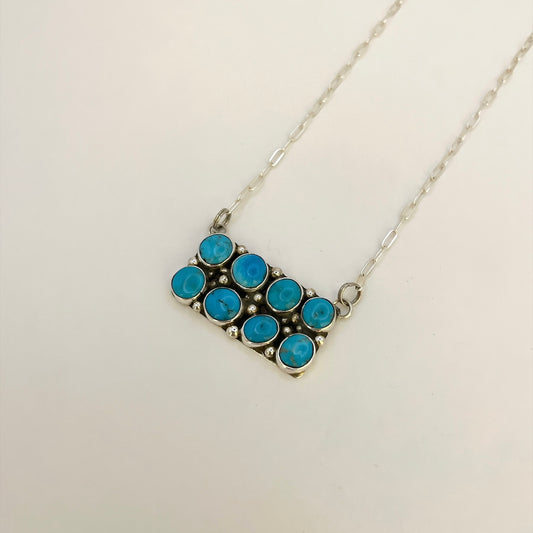 Kingman Turquoise Bar Necklace C