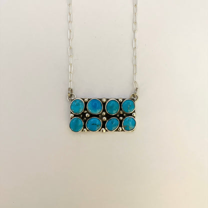 Kingman Turquoise Bar Necklace C