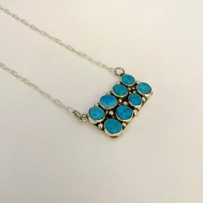 Kingman Turquoise Bar Necklace C