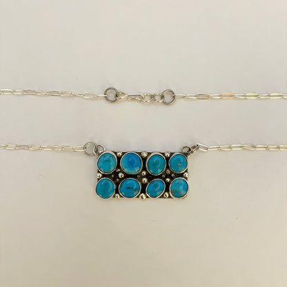 Kingman Turquoise Bar Necklace C