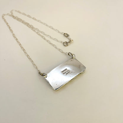 Kingman Turquoise Bar Necklace C