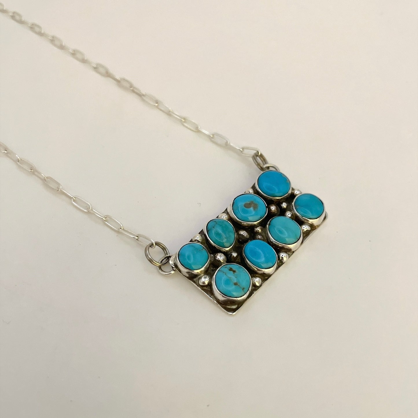 Kingman Turquoise Bar Necklace D