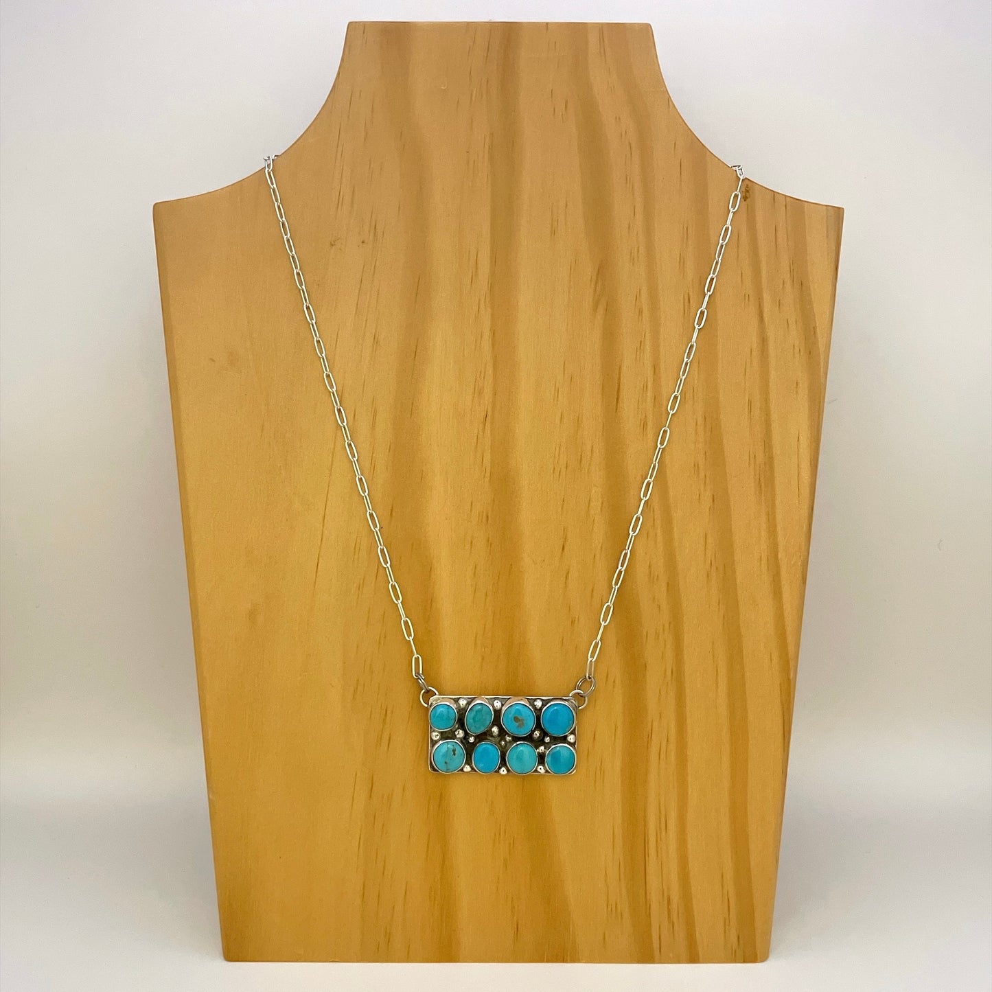 Kingman Turquoise Bar Necklace D